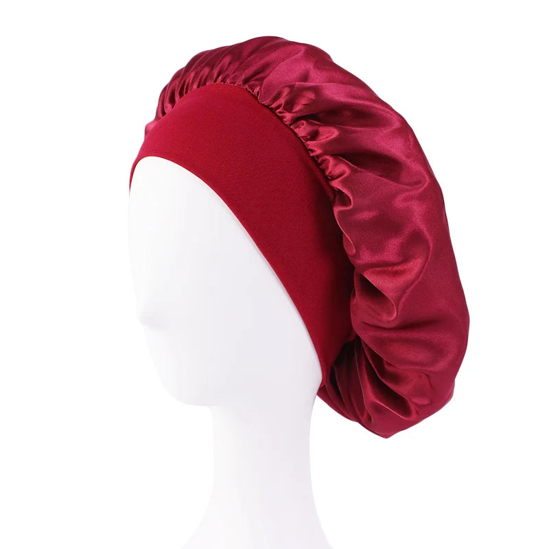 Bonnet de Nuit Ultime en Satin – Protection Capillaire &amp; Confort Inégalé