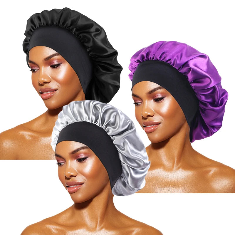 Bonnet de Nuit Ultime en Satin – Protection Capillaire &amp; Confort Inégalé