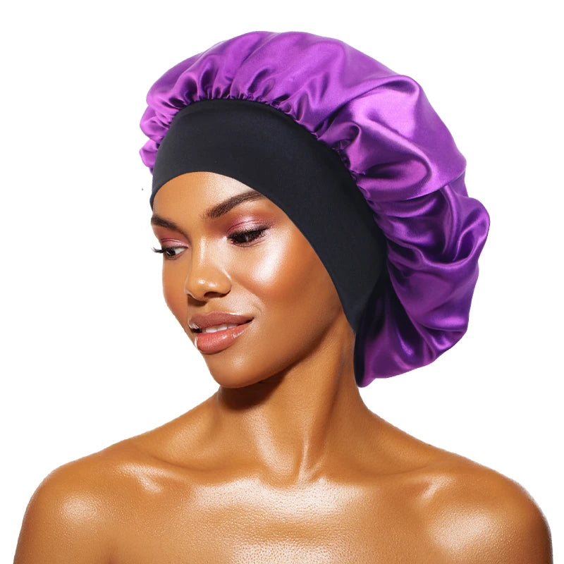 Bonnet de Nuit Ultime en Satin – Protection Capillaire &amp; Confort Inégalé