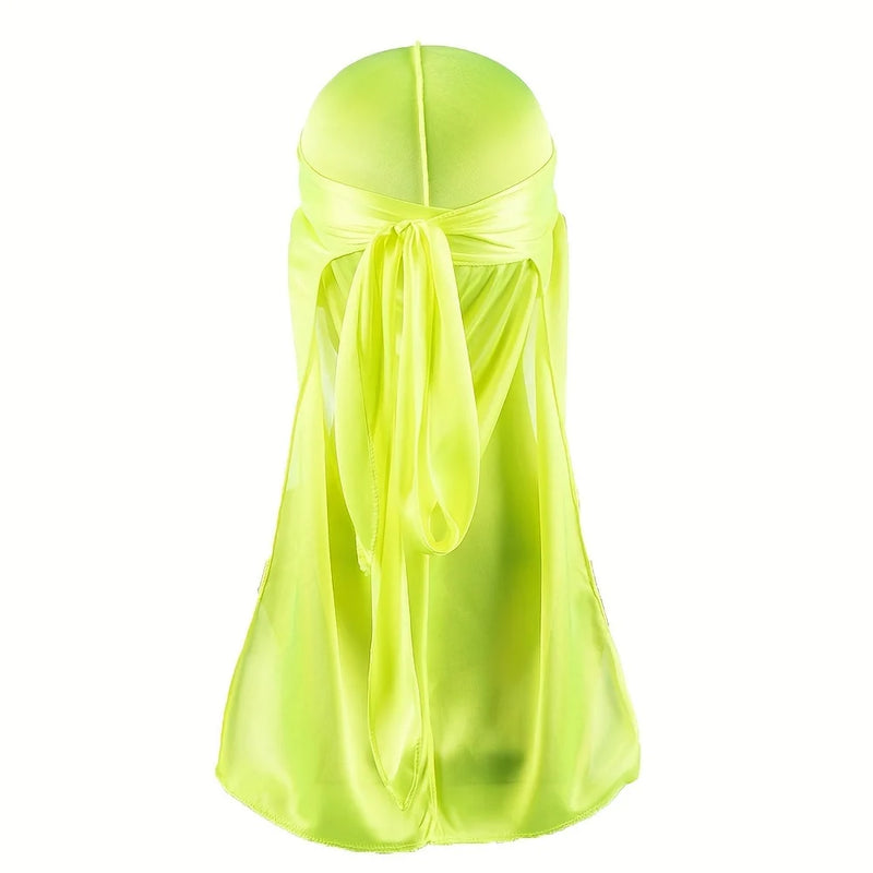 Durag en Soie pour Homme - Bonnet Bandana Soyeux à Longue Queue pour Waves