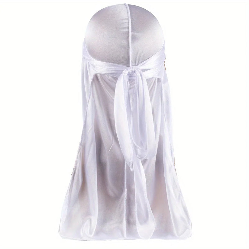 Durag en Soie pour Homme - Bonnet Bandana Soyeux à Longue Queue pour Waves