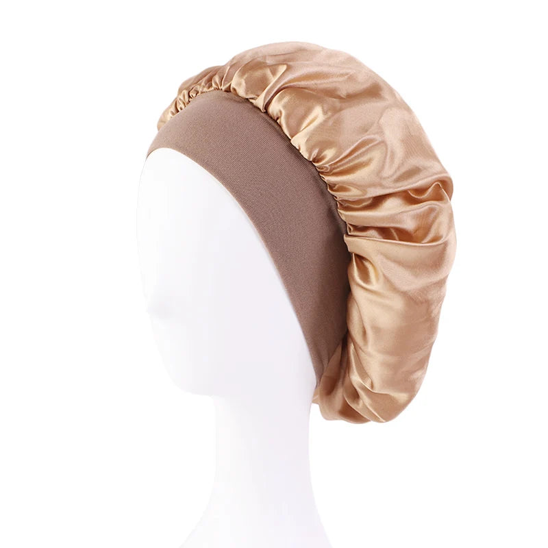 Bonnet de Nuit Ultime en Satin – Protection Capillaire &amp; Confort Inégalé
