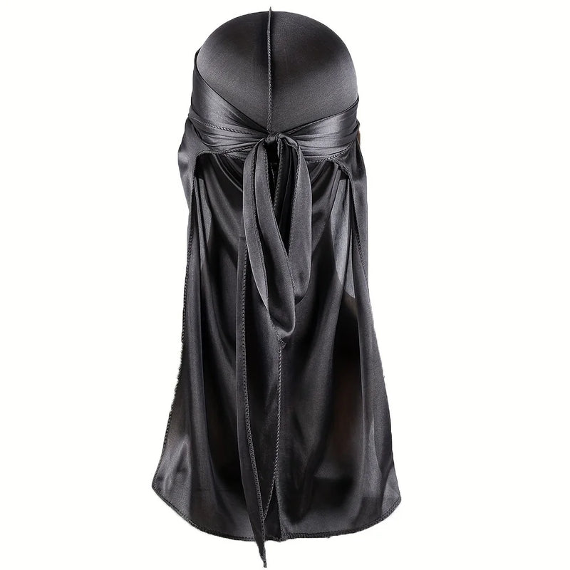 Durag en Soie pour Homme - Bonnet Bandana Soyeux à Longue Queue pour Waves