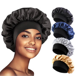 Bonnet de Nuit Ultime en Satin – Protection Capillaire &amp; Confort Inégalé