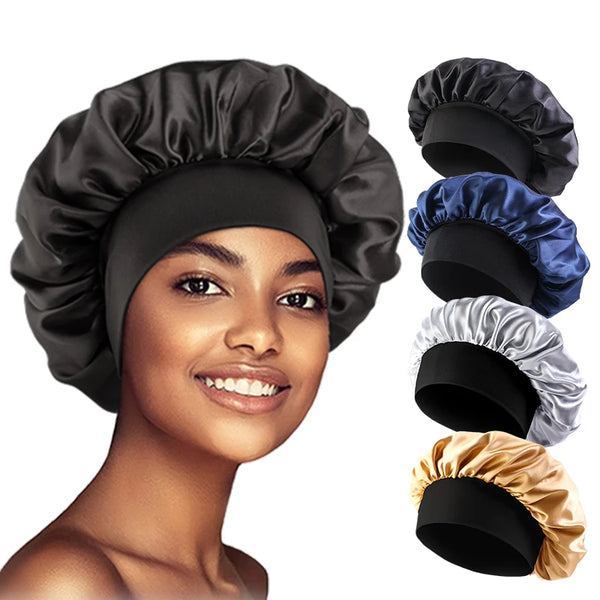 Bonnet de Nuit Ultime en Satin – Protection Capillaire &amp; Confort Inégalé