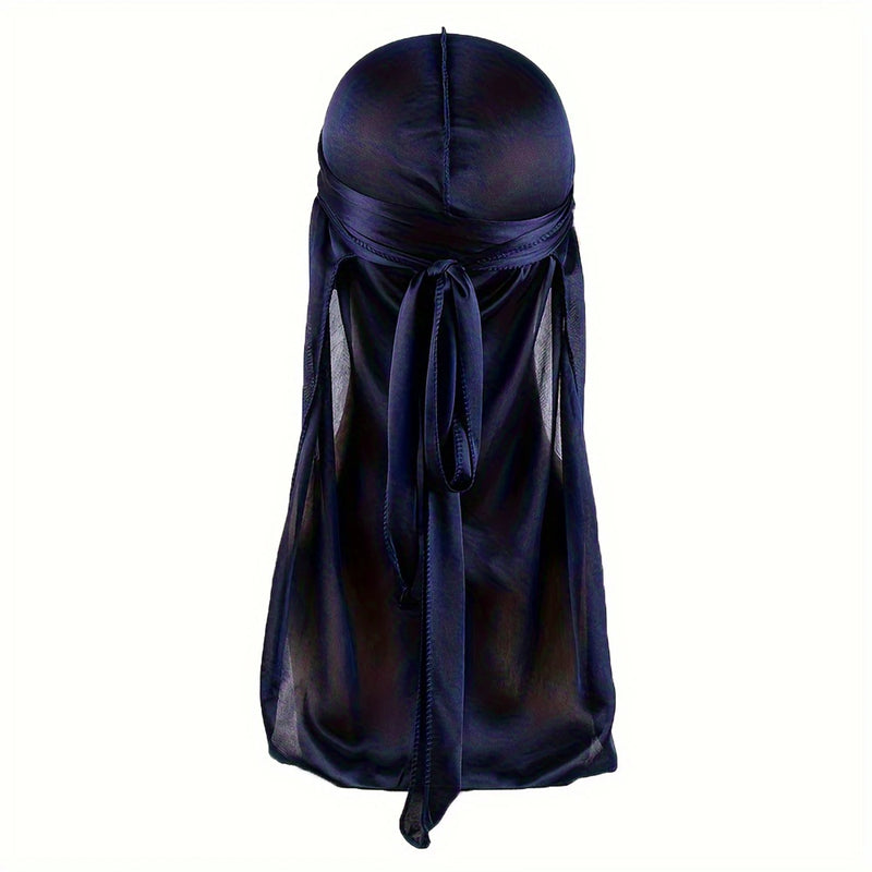 Durag en Soie pour Homme - Bonnet Bandana Soyeux à Longue Queue pour Waves