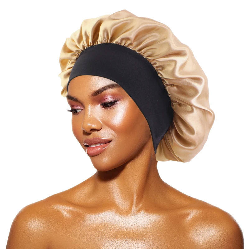 Bonnet de Nuit Ultime en Satin – Protection Capillaire &amp; Confort Inégalé
