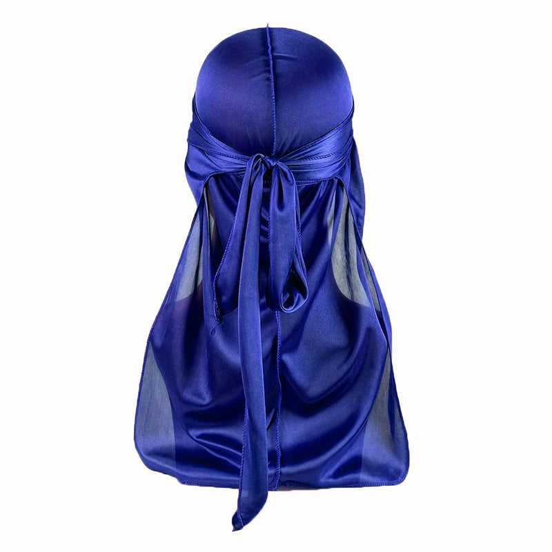 Durag en Soie pour Homme - Bonnet Bandana Soyeux à Longue Queue pour Waves