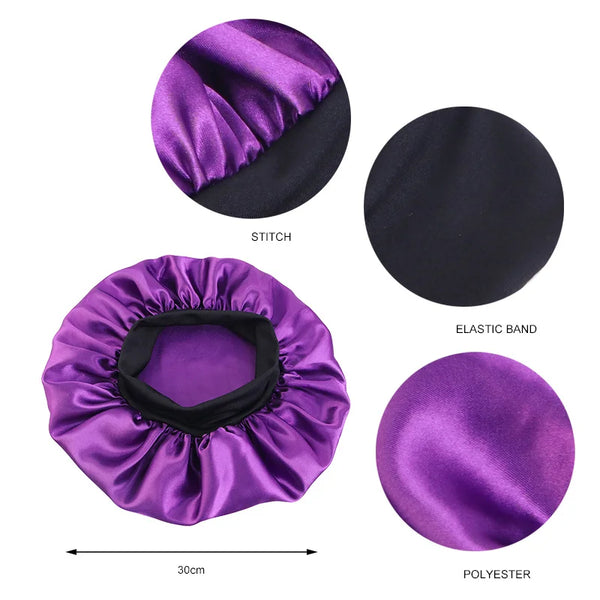 Bonnet de Nuit Ultime en Satin – Protection Capillaire &amp; Confort Inégalé