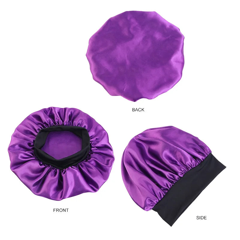 Bonnet de Nuit Ultime en Satin – Protection Capillaire &amp; Confort Inégalé