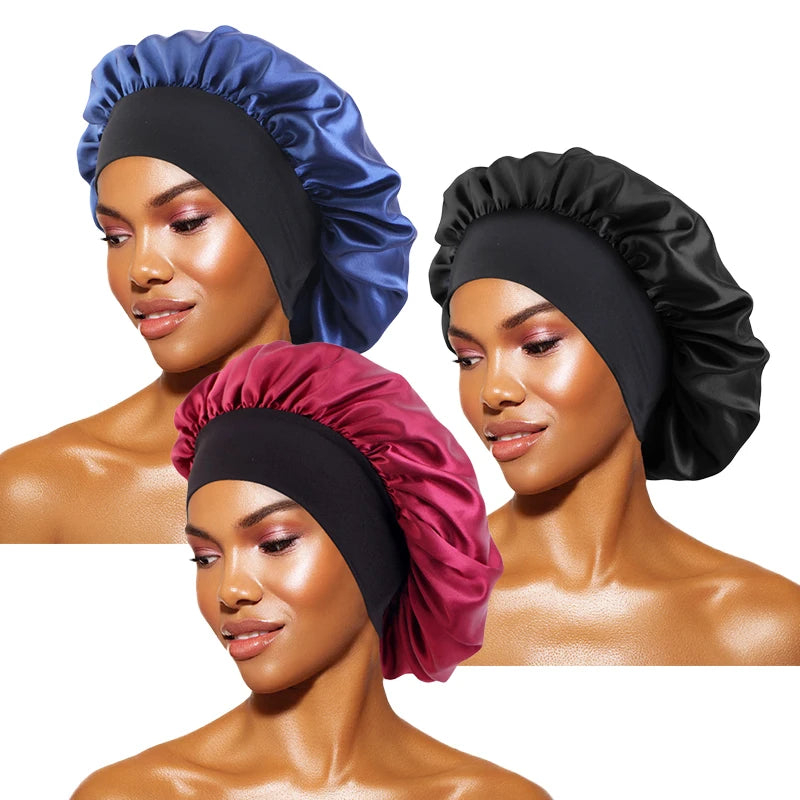 Bonnet de Nuit Ultime en Satin – Protection Capillaire &amp; Confort Inégalé